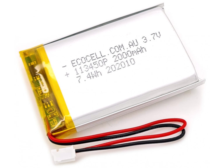 Lipo Battery 2000mah 3 7v 113450 Polymer Lithium Ion Ecocell