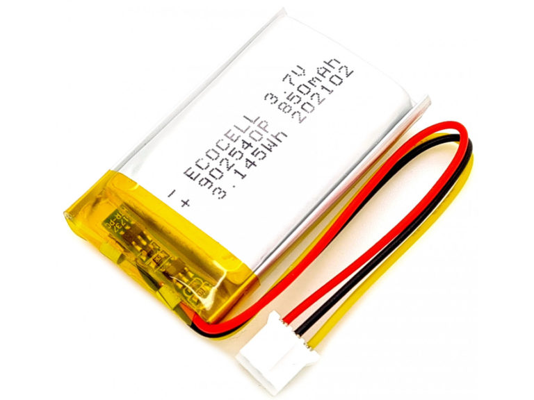 LiPo Battery 850mAh 3.7V 3 Wires(3 pin) 902540, Polymer Lithium Ion ...