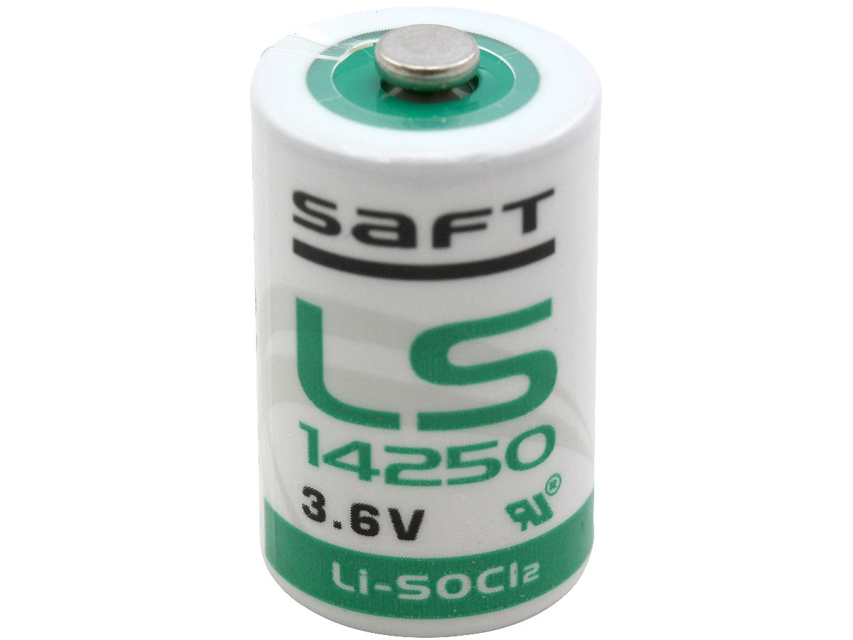 3.6V 1/2 AA Lithium Battery 1.2Ah, Bobbin Type, Saft LS14250 - Ecocell
